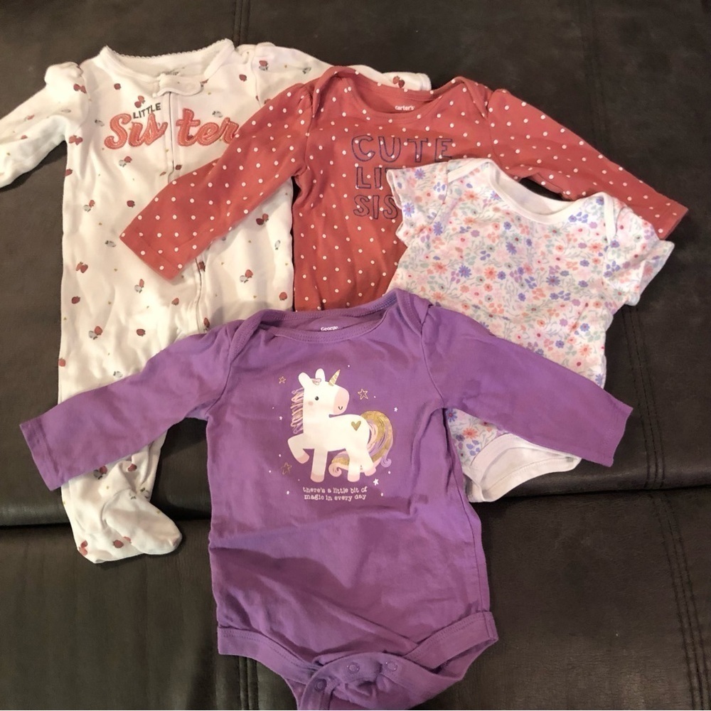 Bundle of Onesies and Sleeper Litte Sister